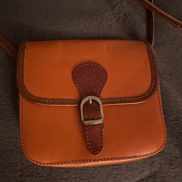 Genuine Leather Crossbody Bag, Made in Italy, EUC - Picture 1 of 11